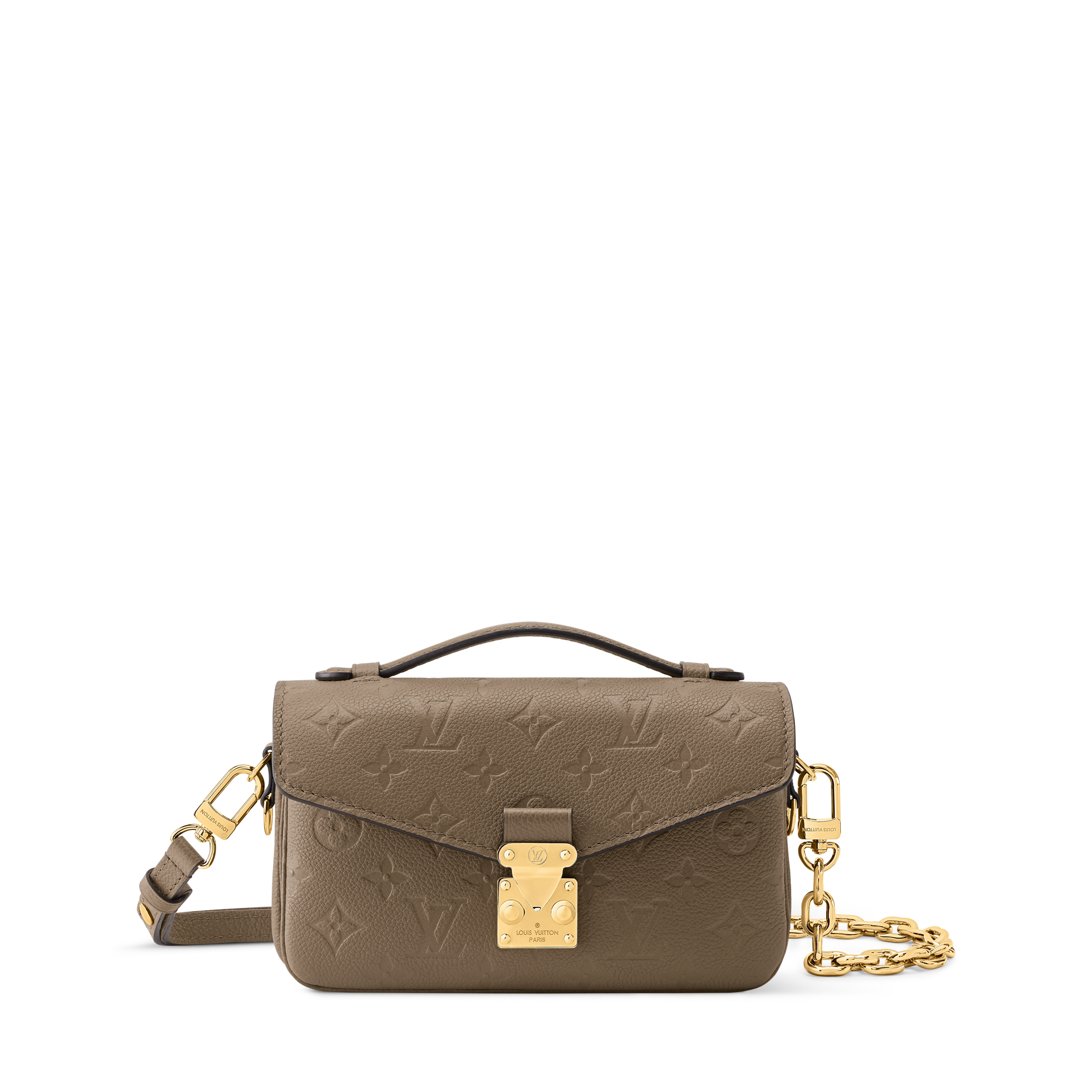 Bolsa Pochette Métis East West Couro Monogram Empreinte - Bolsas